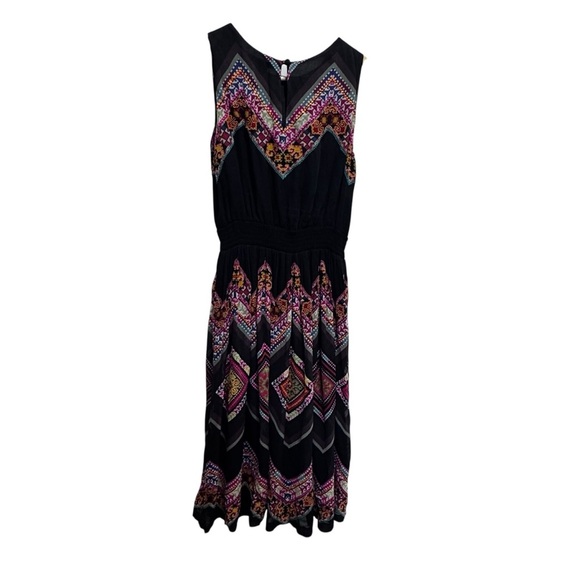 Anthropologie Patchworked Chevron Midi Dress Tanvi Kedia Size 2 Orig $278 - Picture 3 of 16